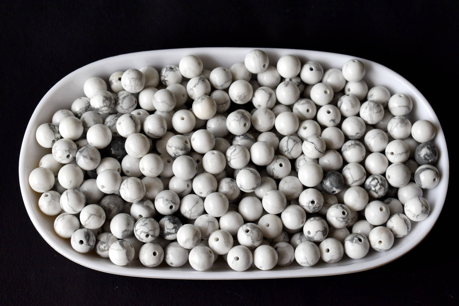 Howlite Beads, Natural Round Crystal Beads 4mm to 12mm  DestGlow