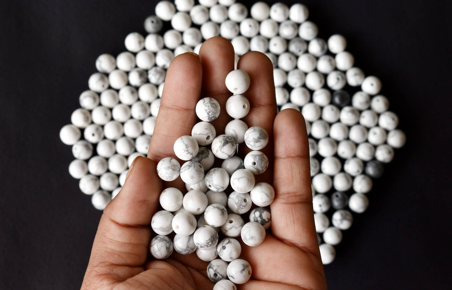 Howlite Beads, Natural Round Crystal Beads 4mm to 12mm  DestGlow