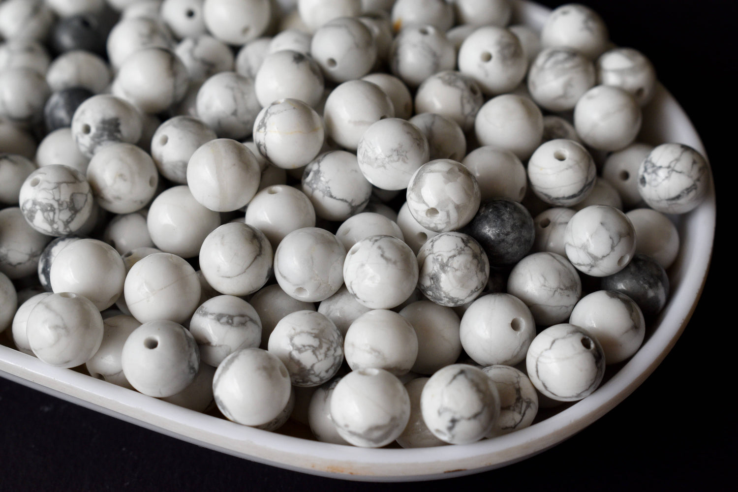 Howlite Beads, Natural Round Crystal Beads 4mm to 12mm  DestGlow
