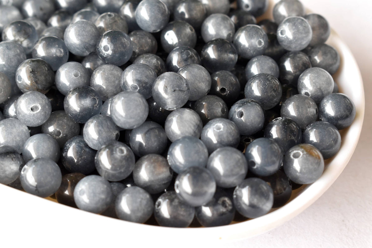 Iolite Beads, Natural Round Crystal Beads 6mm to 10mm  DestGlow