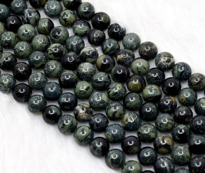 Kambaba Jasper Beads, Natural Round Crystal Beads 4mm to 10mm.  DestGlow