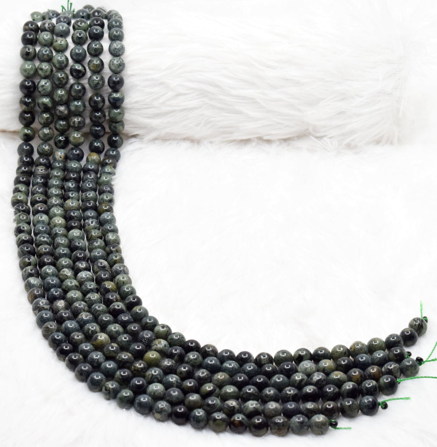 Kambaba Jasper Beads, Natural Round Crystal Beads 4mm to 10mm.  DestGlow
