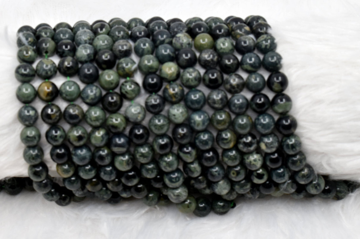 Kambaba Jasper Beads, Natural Round Crystal Beads 4mm to 10mm.  DestGlow