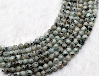 Kiwi Jasper Beads, Natural Round Crystal Beads 4mm to 12mm  DestGlow
