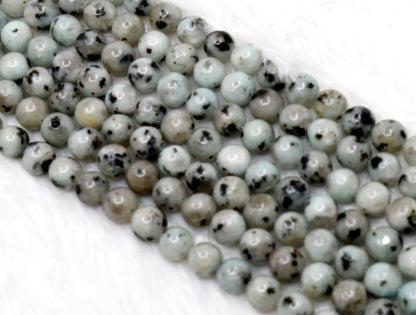 Kiwi Jasper Beads, Natural Round Crystal Beads 4mm to 12mm  DestGlow