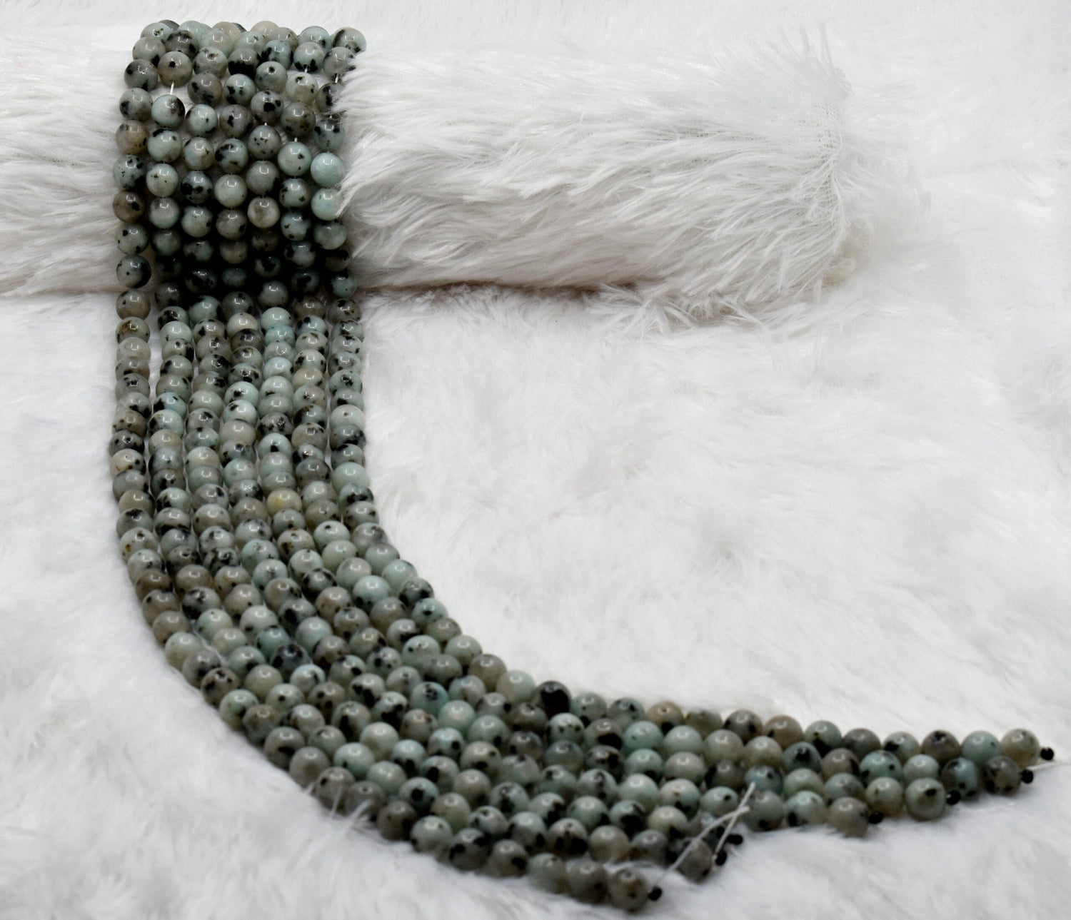 Kiwi Jasper Beads, Natural Round Crystal Beads 4mm to 12mm  DestGlow
