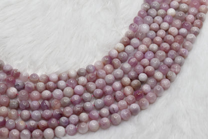 Kunzite Beads, Natural Round Crystal Beads 6mm to 10mm  DestGlow