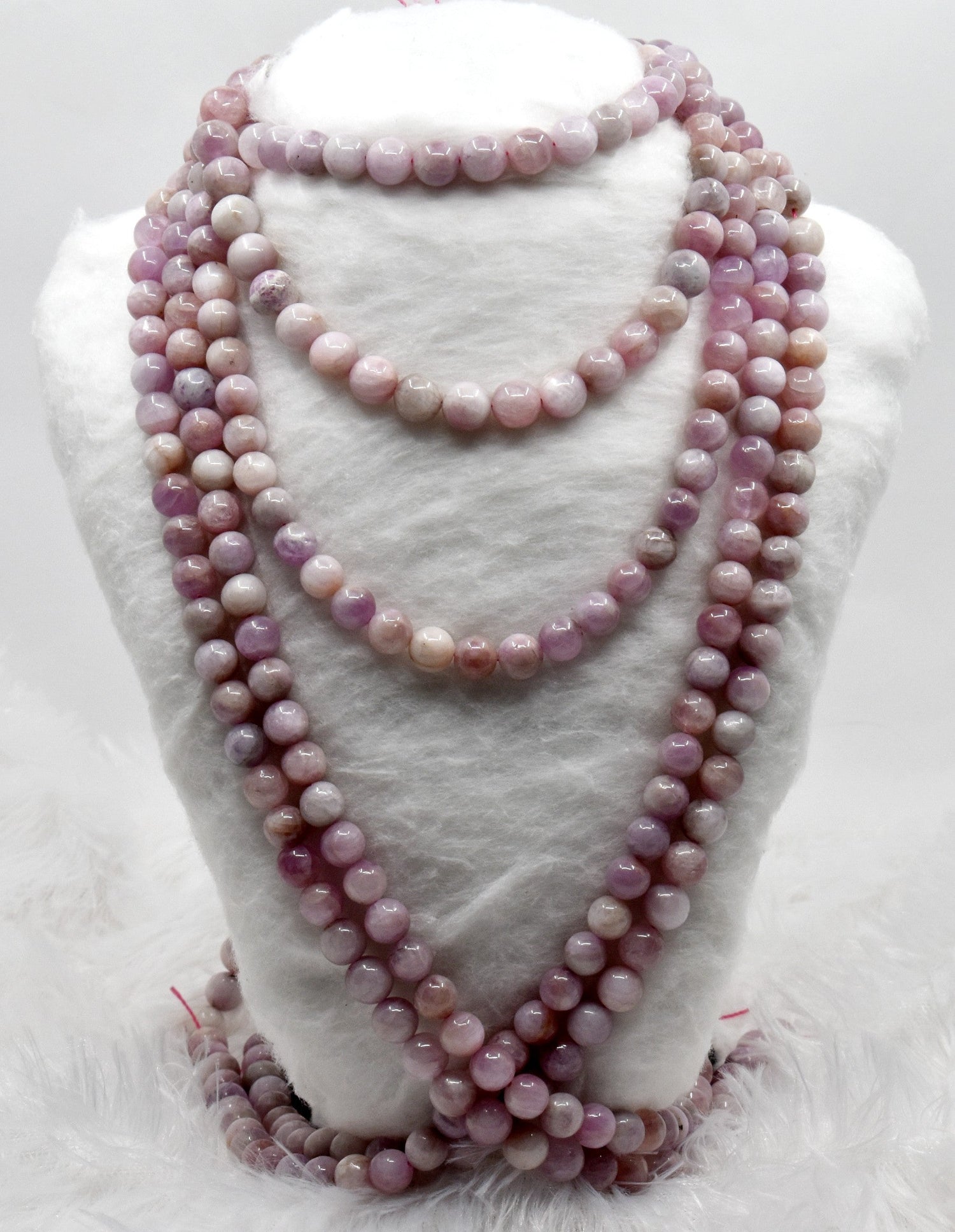 Kunzite Beads, Natural Round Crystal Beads 6mm to 10mm  DestGlow