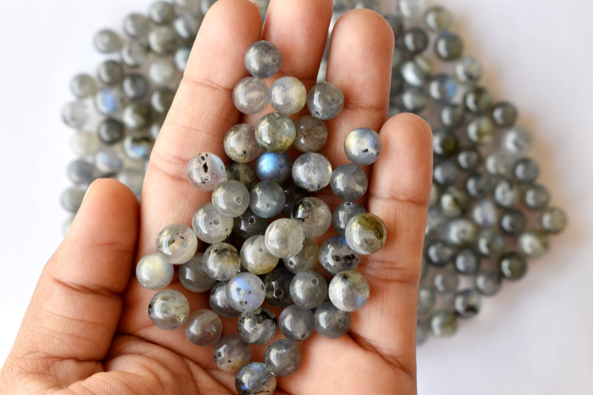 Labradorite Beads, Natural Round Crystal Beads 4mm to 12mm  DestGlow