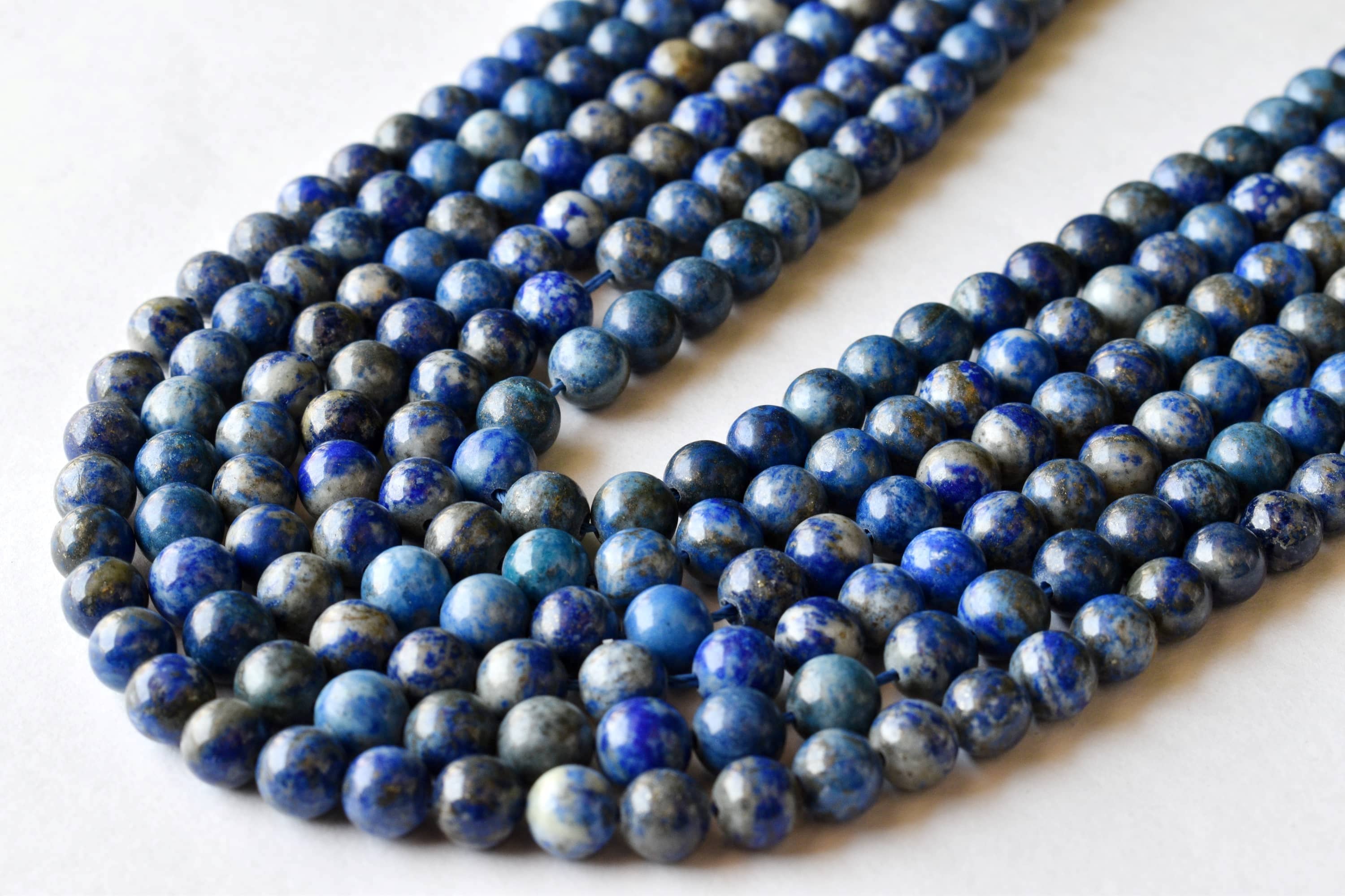 Lapis Lazuli Beads, Natural Round Crystal Beads 6mm to 12mm  DestGlow