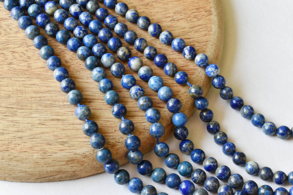 Lapis Lazuli Beads, Natural Round Crystal Beads 6mm to 12mm  DestGlow