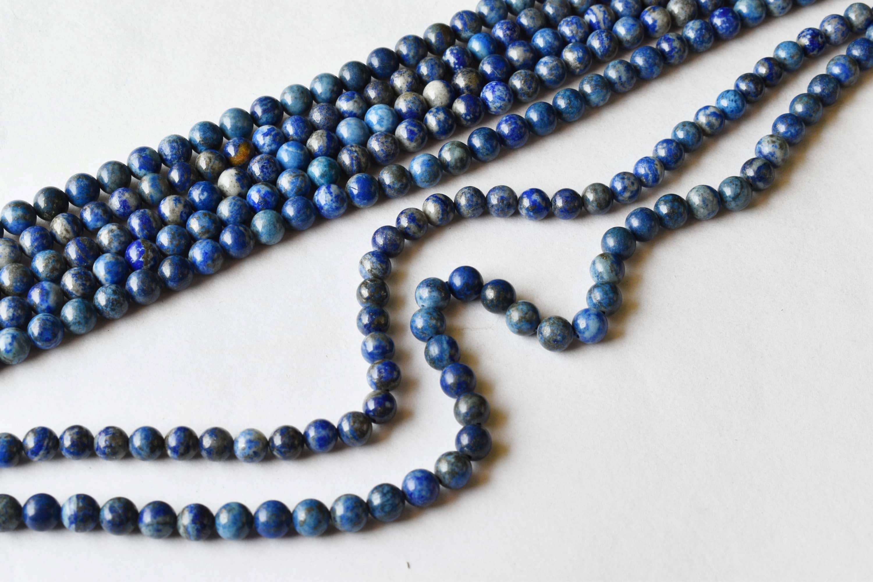 Lapis Lazuli Beads, Natural Round Crystal Beads 6mm to 12mm  DestGlow