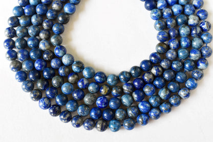 Lapis Lazuli Beads, Natural Round Crystal Beads 6mm to 12mm  DestGlow