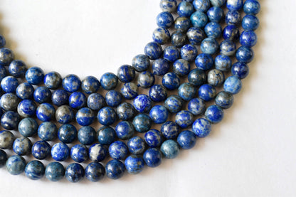 Lapis Lazuli Beads, Natural Round Crystal Beads 6mm to 12mm  DestGlow
