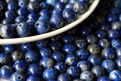 Lapis Lazuli Beads, Natural Round Crystal Beads 6mm to 12mm  DestGlow