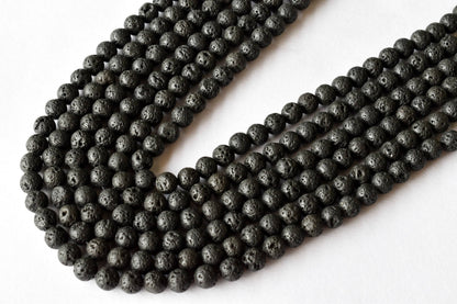 Lava Beads, Natural Round Crystal Beads 4mm to 12mm  DestGlow