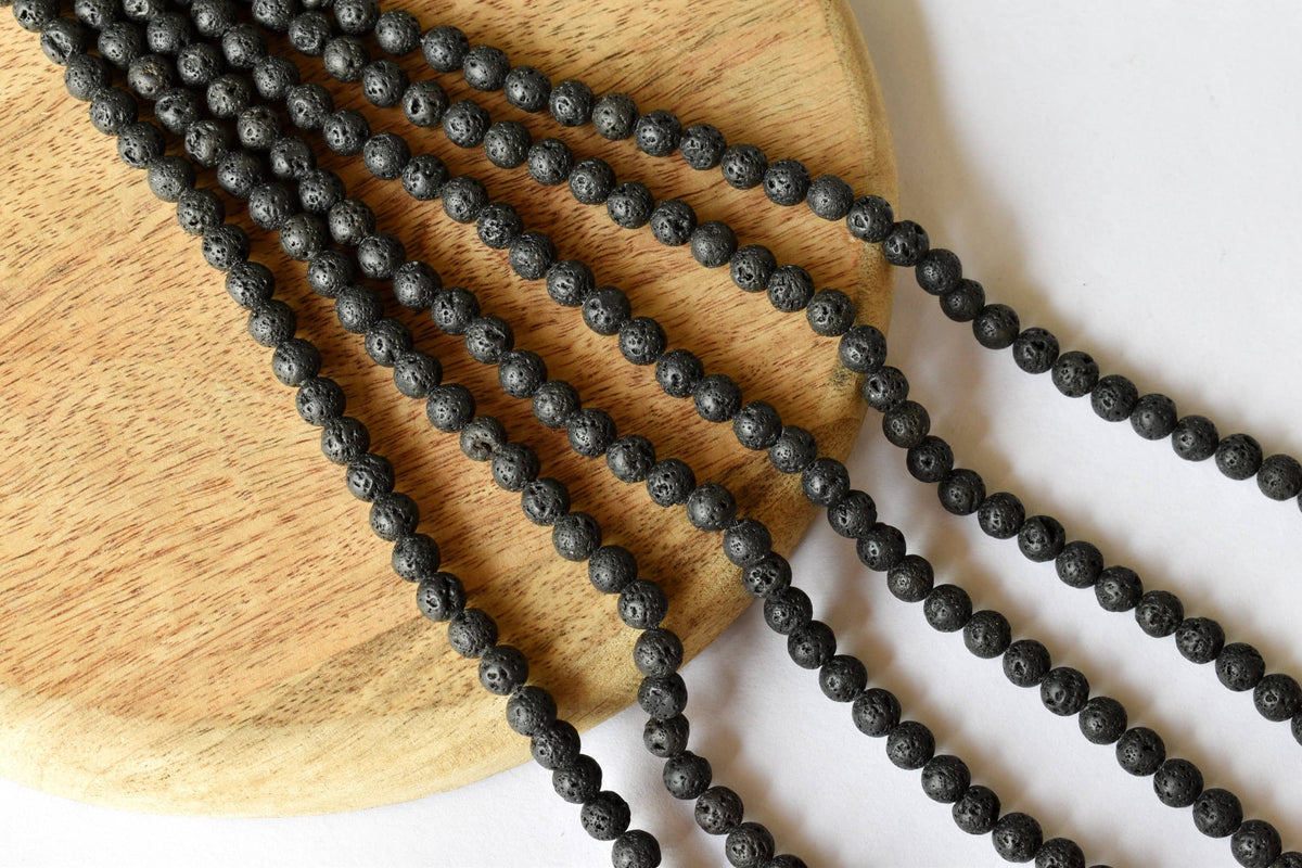 Lava Beads, Natural Round Crystal Beads 4mm to 12mm  DestGlow