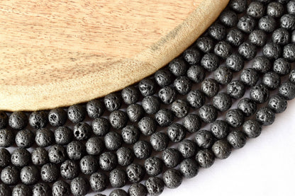 Lava Beads, Natural Round Crystal Beads 4mm to 12mm  DestGlow