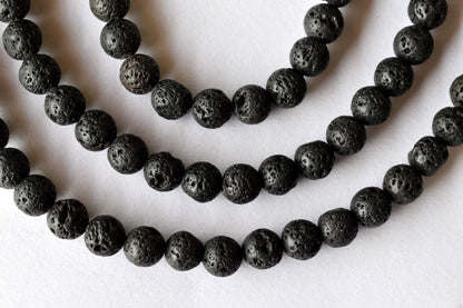 Lava Beads, Natural Round Crystal Beads 4mm to 12mm  DestGlow