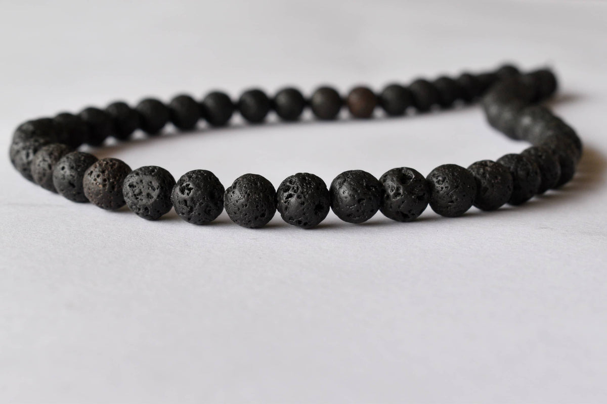 Lava Beads, Natural Round Crystal Beads 4mm to 12mm  DestGlow