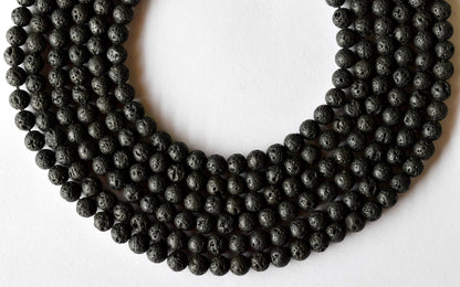 Lava Beads, Natural Round Crystal Beads 4mm to 12mm  DestGlow