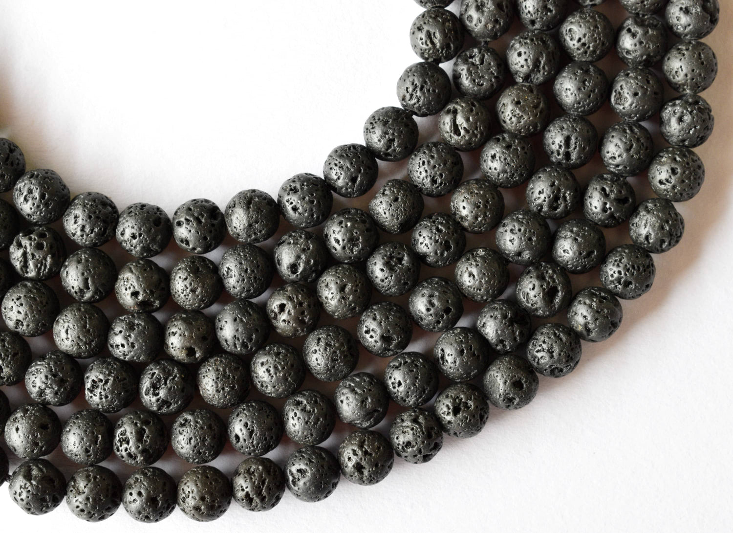 Lava Beads, Natural Round Crystal Beads 4mm to 12mm  DestGlow