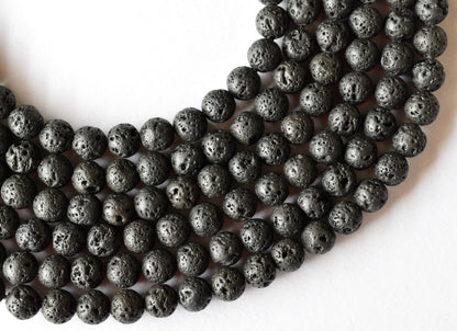 Lava Beads, Natural Round Crystal Beads 4mm to 12mm  DestGlow