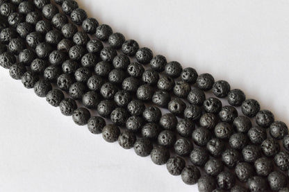 Lava Beads, Natural Round Crystal Beads 4mm to 12mm  DestGlow