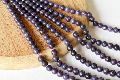 Lepidolite Beads, Natural Round Crystal Beads 6mm to 10mm  DestGlow