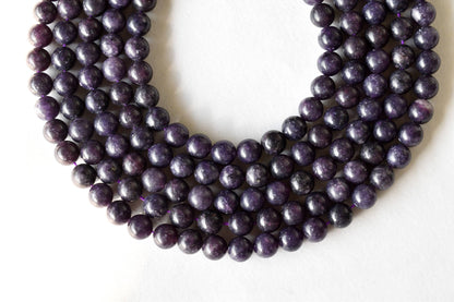 Lepidolite Beads, Natural Round Crystal Beads 6mm to 10mm  DestGlow