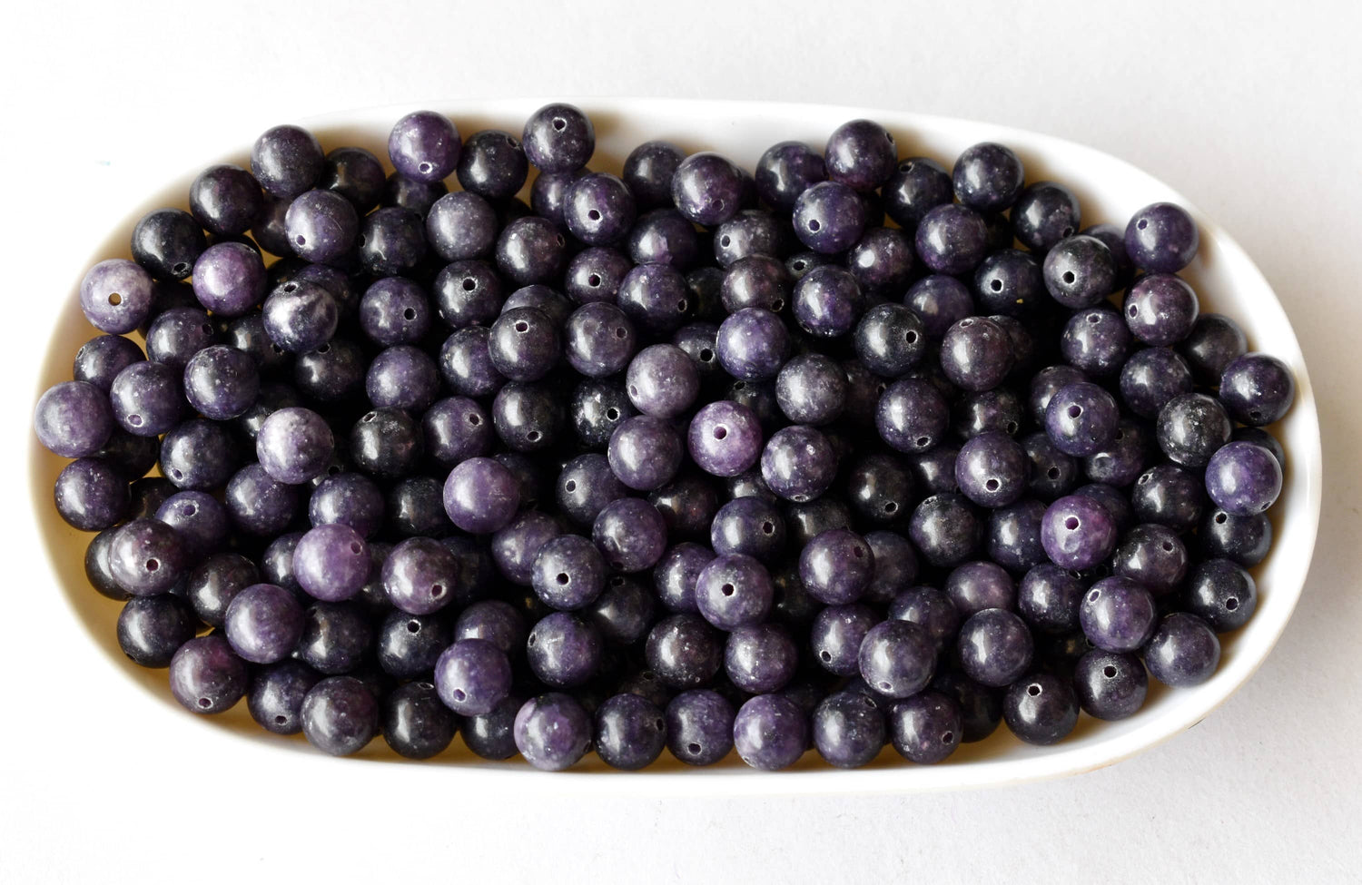Lepidolite Beads, Natural Round Crystal Beads 6mm to 10mm  DestGlow