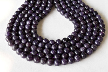 Lepidolite Beads, Natural Round Crystal Beads 6mm to 10mm  DestGlow