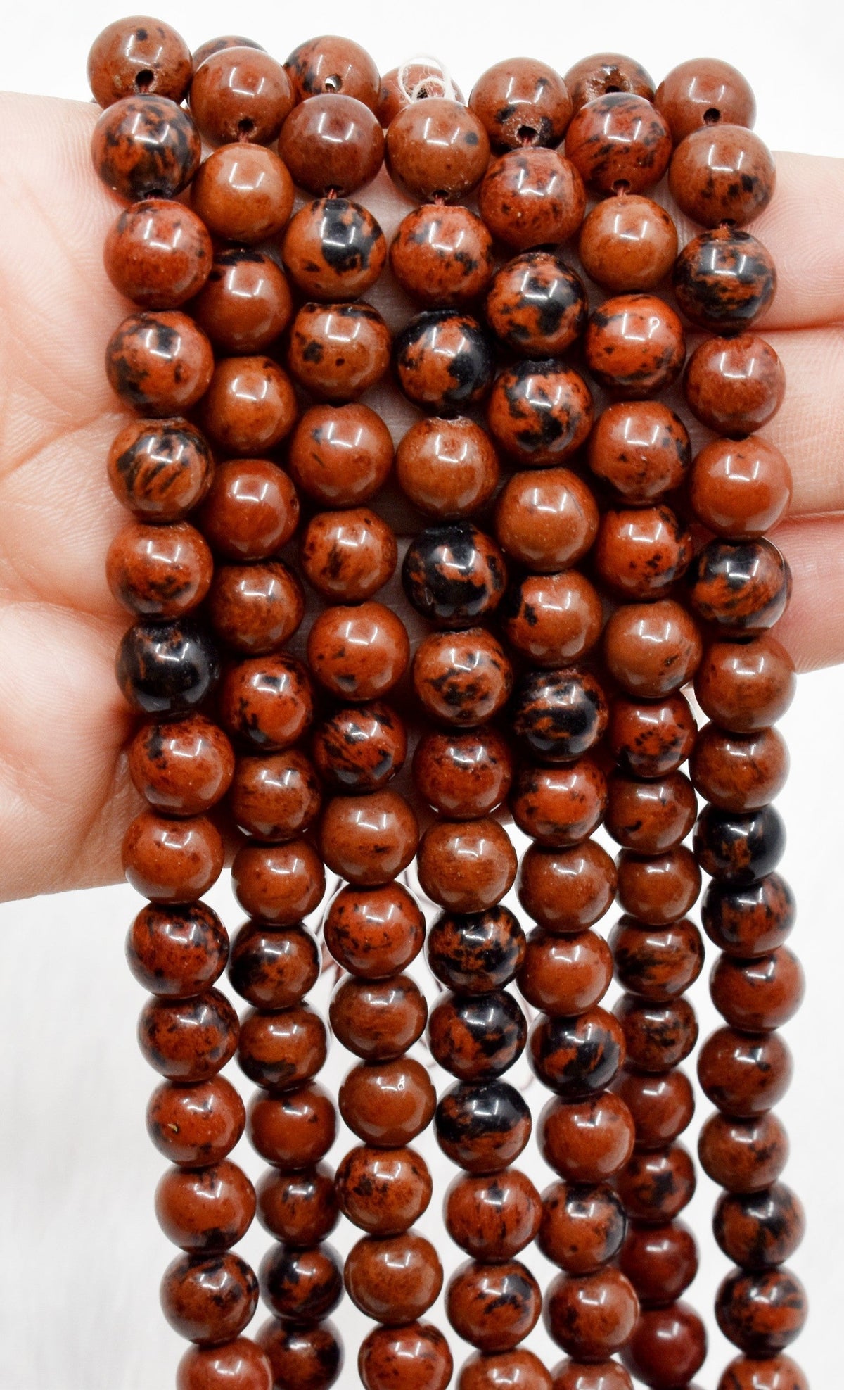 Mahogany Obsidian Beads, Natural Round Crystal Beads 4mm to 12mm  DestGlow