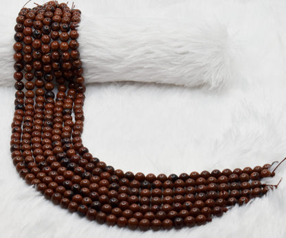 Mahogany Obsidian Beads, Natural Round Crystal Beads 4mm to 12mm  DestGlow