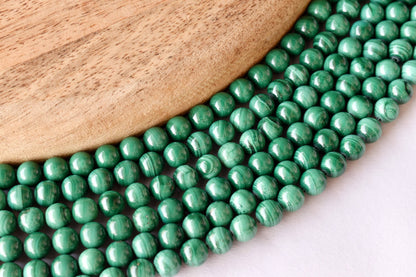 Malachite Beads, Natural Round Crystal Beads 4 to10mm.  DestGlow