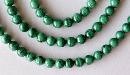 Malachite Beads, Natural Round Crystal Beads 4 to10mm.  DestGlow