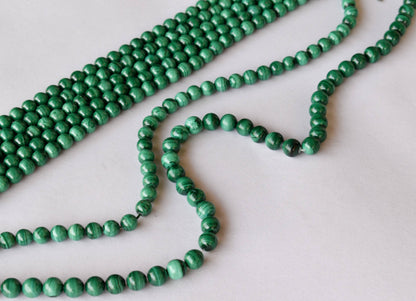 Malachite Beads, Natural Round Crystal Beads 4 to10mm.  DestGlow
