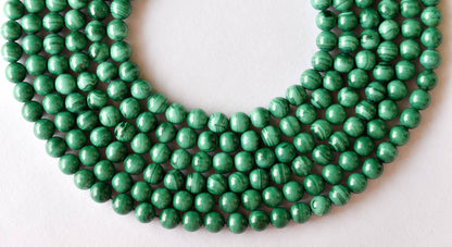 Malachite Beads, Natural Round Crystal Beads 4 to10mm.  DestGlow