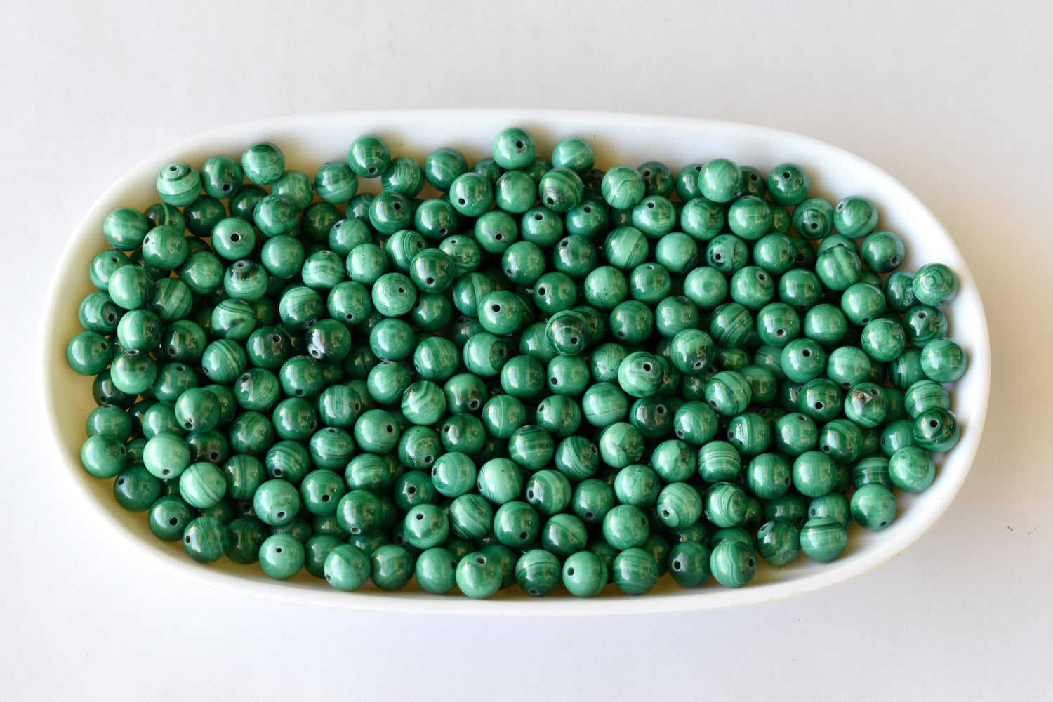 Malachite Beads, Natural Round Crystal Beads 4 to10mm.  DestGlow