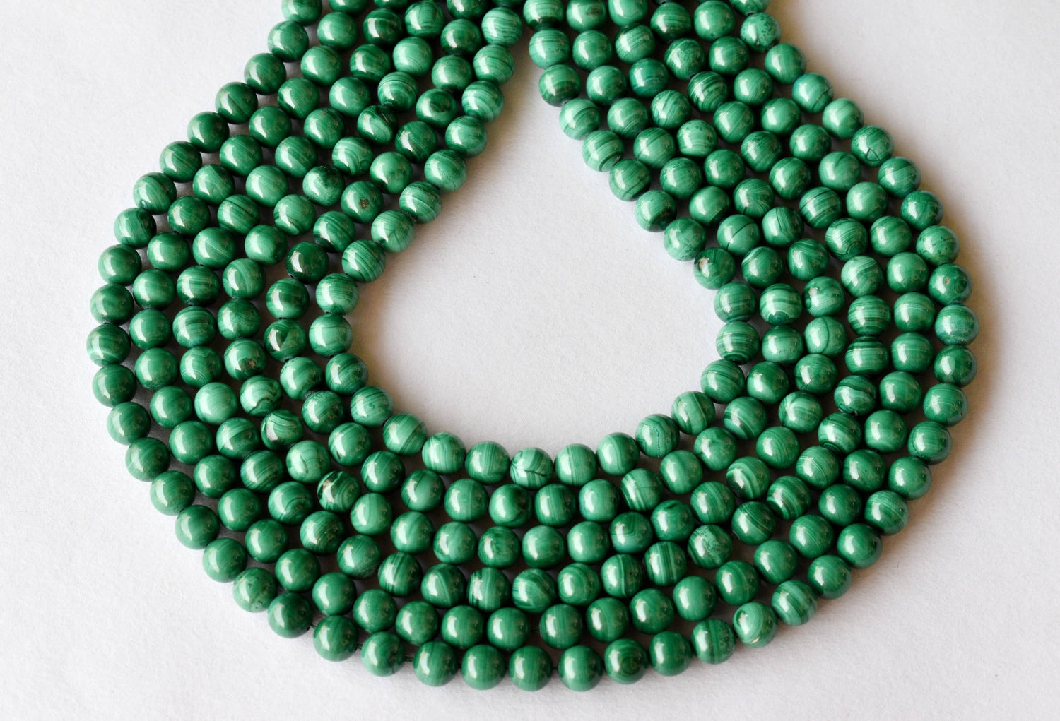 Malachite Beads, Natural Round Crystal Beads 4 to10mm.  DestGlow