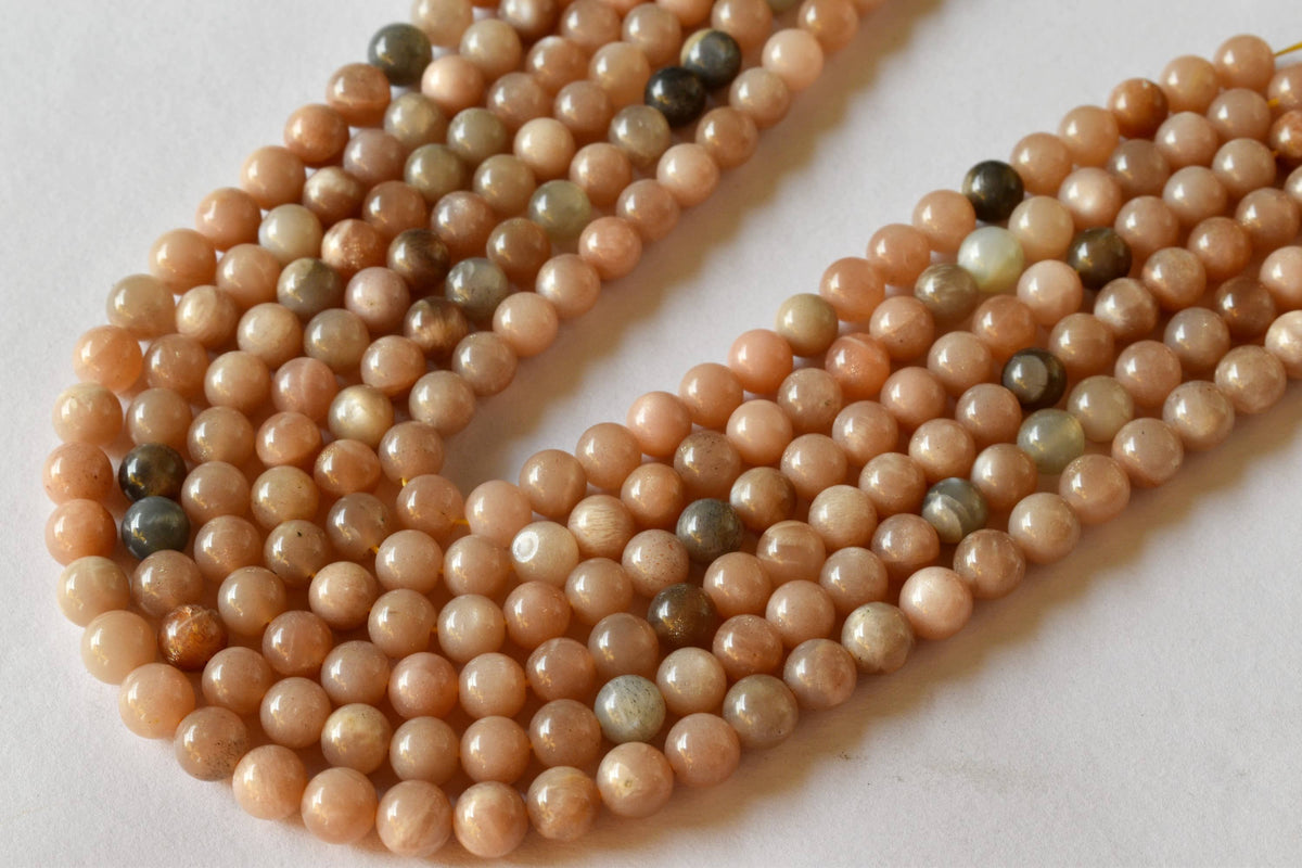 Moonstone Beads, Natural Round Crystal Beads 4mm to 12mm  DestGlow