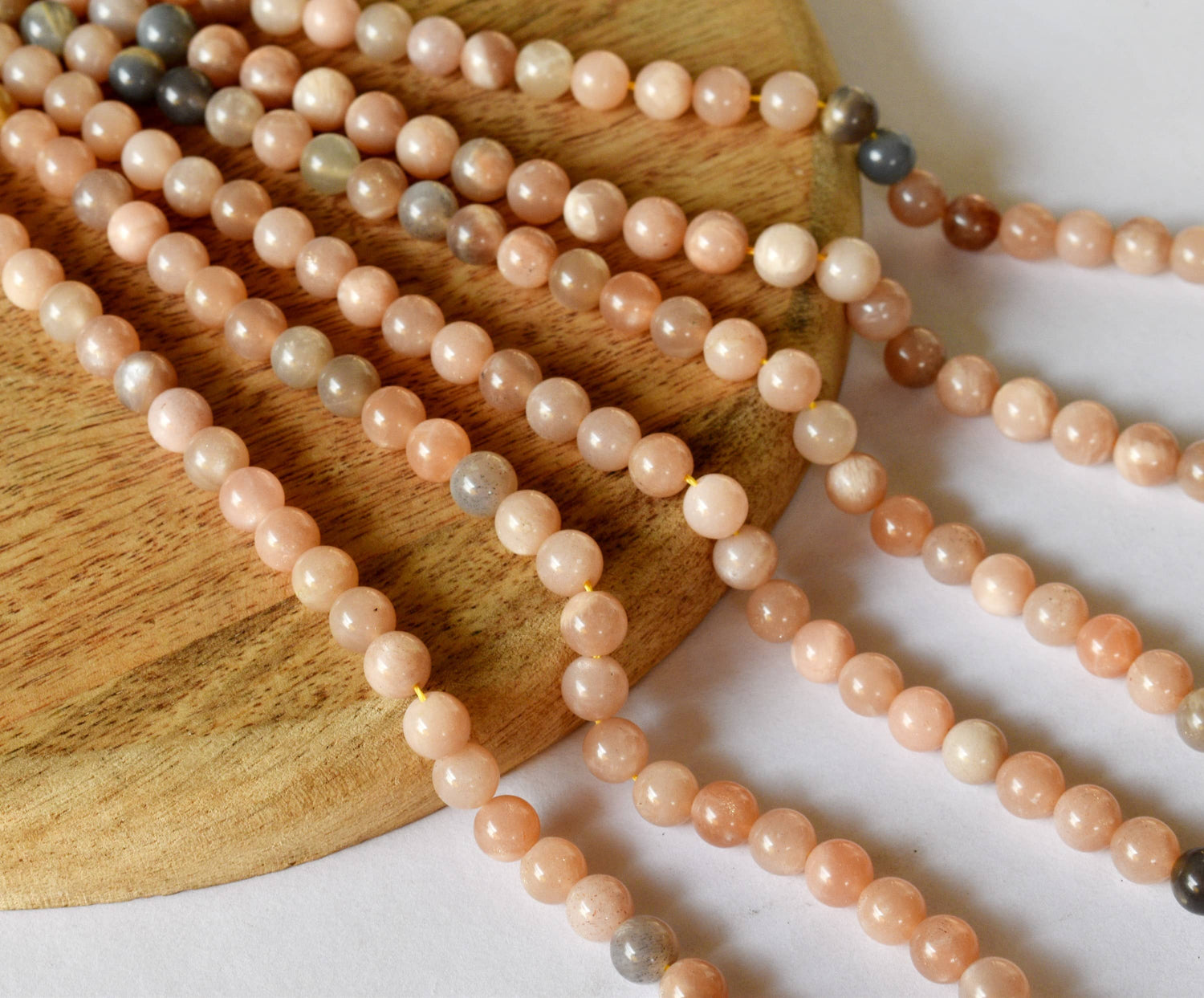 Moonstone Beads, Natural Round Crystal Beads 4mm to 12mm  DestGlow