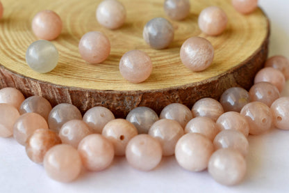 Moonstone Beads, Natural Round Crystal Beads 4mm to 12mm  DestGlow