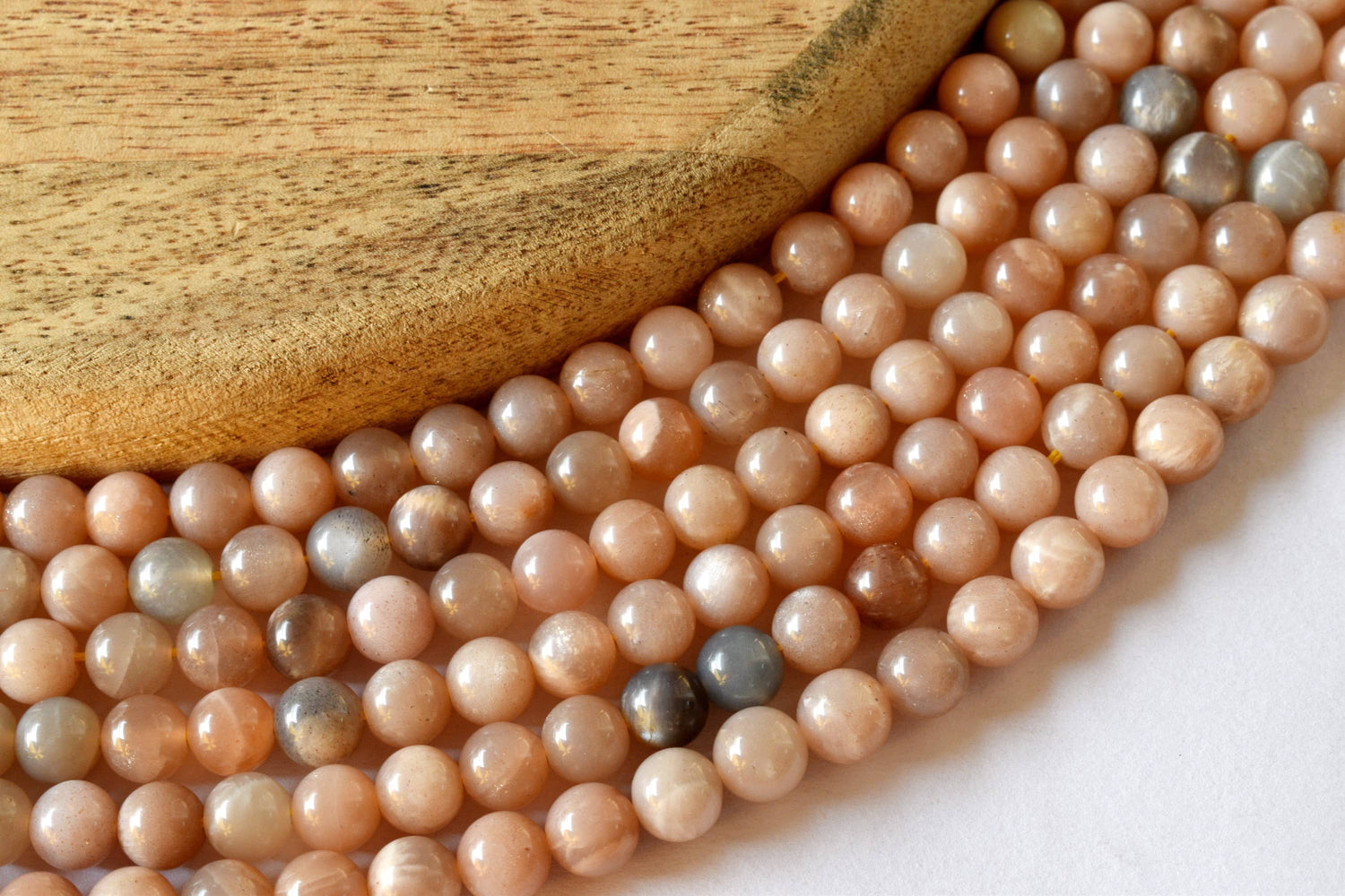 Moonstone Beads, Natural Round Crystal Beads 4mm to 12mm  DestGlow
