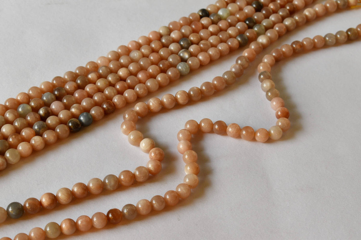 Moonstone Beads, Natural Round Crystal Beads 4mm to 12mm  DestGlow