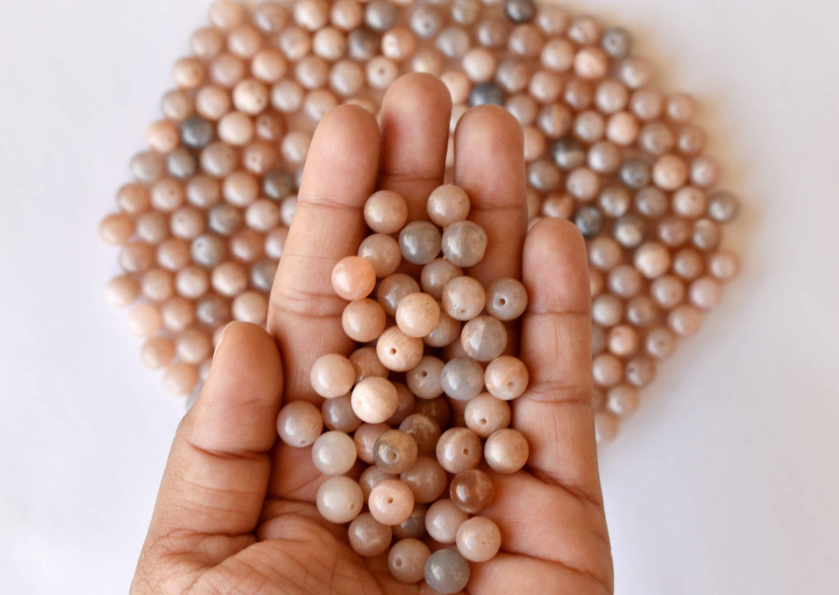 Moonstone Beads, Natural Round Crystal Beads 4mm to 12mm  DestGlow