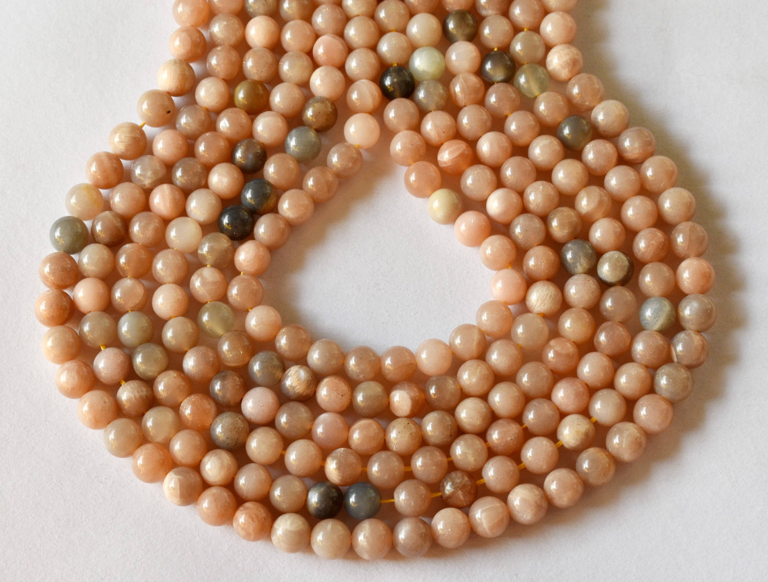 Moonstone Beads, Natural Round Crystal Beads 4mm to 12mm  DestGlow