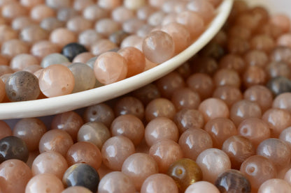 Moonstone Beads, Natural Round Crystal Beads 4mm to 12mm  DestGlow
