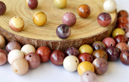 Mookaite Beads, Natural Round Crystal Beads 4mm to 12mm  DestGlow