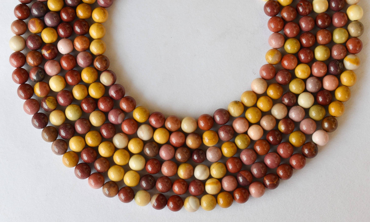 Mookaite Beads, Natural Round Crystal Beads 4mm to 12mm  DestGlow